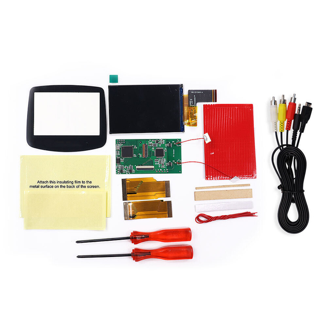 HISPEEDIDO 3.0 Inches V4 Easy Drop in IPS LCD for  GBA TV OUT Mod High Backlight Kit for Gamy Boy Advance