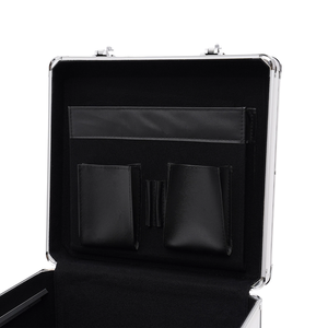 Valigetta per il trasporto e la conservazione di dischi in vinile da tavolo, con chiusura, per 50 dischi in vinile, colore argento, custodia per LP, custodia rigida per dischi. - Product Image 6