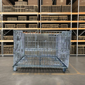 Conteneurs empilables pliables en treillis métallique pour le stockage en entrepôt, clôture, technique d'écran carré en métal soudé pour épicerie - Product Image 6