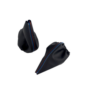 Poyracing Car Gear <b>Knob</b> Cover Black Leather <b>Shift</b> <b>Knob</b> Dust Cover For Bmw E36 Manual Transmission - Product Image 4