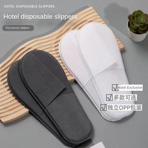 Chaussons jetables en non-tissé à bout ouvert pour hôtel, série spéciale Express, antidérapants, épaissis, demi-paire, pour séjour à domicile et voyage - Product Image 3