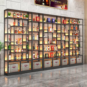 Étagère de rangement multifonctionnelle créative et décorative, cadre suspendu, comptoir de bar, porte-vin, <span class=keywords><strong>caisse</strong></span> enregistreuse, armoire pour présentoirs - Product Image 3