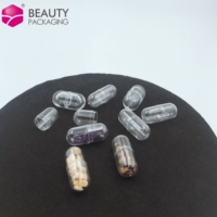 Stock Capsules transparentes Capsule vide creuse PS Shell Mini capsule vide en plastique Conteneur