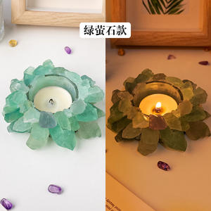 เชิงเทียนแกะสลักคริสตัลรูปทรงกลมลายสัตว์  ผสมแร่ธาตุหลากสี  สำหรับตกแต่งบ้าน  ของขวัญคริสต์มาสจากกวางตุ้ง - Product Image 6