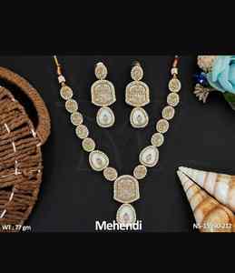 Conjunto de Collar Antiguo de Calidad Estándar de 77 g para Mujer, Joyería de Moda, Boda, Fiesta, Festival, Ropa de Novia - Product Image 3