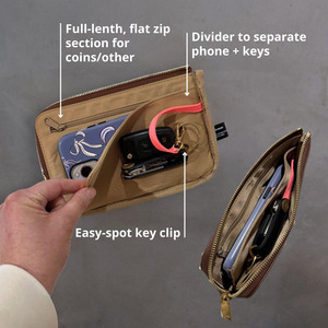 Sac à bandoulière pour téléphone portable en cuir grainé vert sauge, grande capacité, décontracté, léger, pour femmes, vente en gros personnalisée - Product Image 1