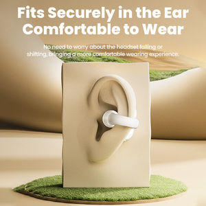 Toocki thiết kế mới on-ear TWS <span class=keywords><strong>Bluetooth</strong></span> 5.3 Tai nghe không dây với LED Clip-ear Tai nghe cho điện thoại và máy tính xách tay màu xanh - Product Image 5