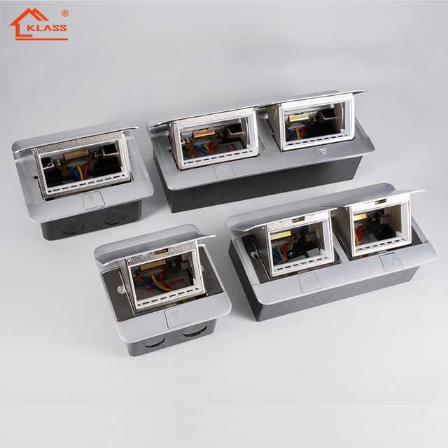 Modern Style Floor Socket Outlet Box with a Hidden Pop-up Design and Customizable Waterproof Material for Home Installation
