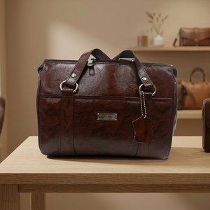 Bolso de Mano de Cuero Genuino de Lujo para Mujer, de Primera Calidad, con Cierre Resistente, Gran Capacidad, Impermeable, Ligero, para Compras - Product Image 1