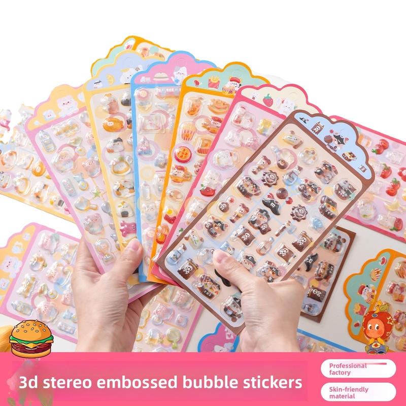 Japanese Style Cartoon 3D Float Stickers