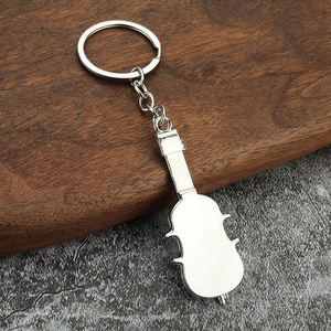 Logotipo personalizado al por mayor Mini violín violonchelo regalos llavero para Mujeres Hombres nota musical violín llaveros de Metal llavero personalizado <span class=keywords><strong>Gif</strong></span> - Product Image 3