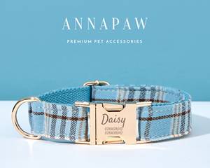 Lead Bowtie Set In Blue Personalized Puppy Collar Leash For Birthday Gift Customized Free Harness Leash Customized <b>Dog</b> <b>Tag</b> - Product Image 1