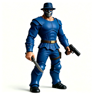 Estatua de Guerrero Mercenario con Sombrero Vintage, Adorno de Personaje de Acción de Moda para Colección de Aficionados - Product Image 1