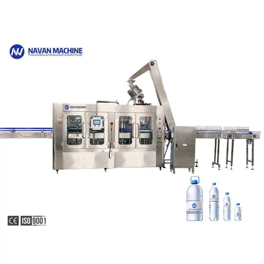Manufacturer customized fully automatic 3 in 1 bottled mineral water filling machine