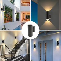 6W 10W 20W nordique salon balcon luminaire IP65 Cob extérieur haut vers le bas double tête cylindre LED applique murale