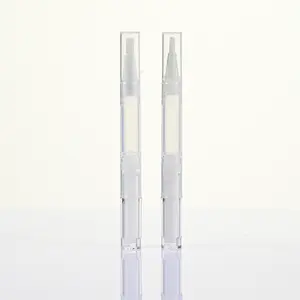 empty 1.5ml 2ml 5ml lip gloss tube container cuticle oil nail polish makeup accessories twist pen with brush applicator