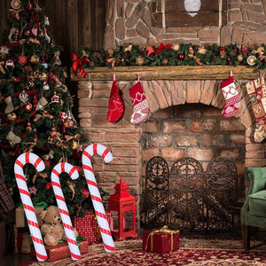 Bastón <span class=keywords><strong>de</strong></span> Caramelo Gigante para Decoración <span class=keywords><strong>de</strong></span> Navidad, Bastón <span class=keywords><strong>de</strong></span> Caramelo Inflable <span class=keywords><strong>de</strong></span> 88cm - Product Image 3
