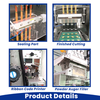 Machine d'emballage automatique multivoie pour poudre de jus, remplissage et scellage de petits sachets et sticks d'extrait