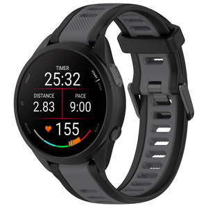 สายนาฬิกาซิลิโคนแนวสปอร์ตสองสีสำหรับ Garmin Forerunner 165 Samsung Huawei Xiaomi coros ขนาด18มม. 20มม. 22มม. - Product Image 5