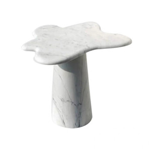 Soyez simple mais élégante petite <span class=keywords><strong>table</strong></span> d'appoint beige ondulation de l'eau avec <span class=keywords><strong>table</strong></span> en pierre de travertin solide de conception irrégulière - Product Image 4