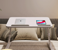 Table d'appoint portable et pliable en MDF pour ordinateur portable – Plateau de lit, bureau, étude, petit-déjeuner, support d'ordinateur pliable
