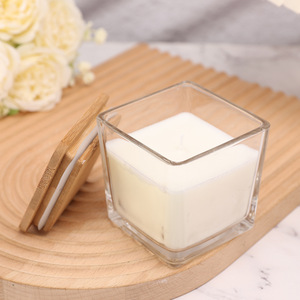 Jarrón de Cristal Transparente Cuadrado para Decoración Navideña, Portavelas, Disponible en Stock - Product Image 5