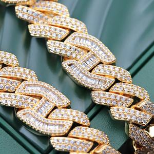 Pulsera de Cadena Cubana de Plata de Ley 925 de Diseño Moderno, 15 mm de Ancho, con Diamante Moissanite GRA, para Hombre, Joyería Hip Hop - Product Image 3