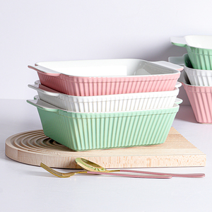 ผู้ผลิตขายส่งเซรามิกสแควร์ <span class=keywords><strong>Bakeware</strong></span>,พอร์ซเลนกระทะอบ,จานอบสีขาว - Product Image 3