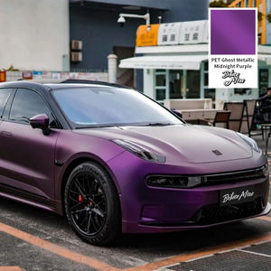 Mate cromo colorido Metal coche cuerpo protección CAMBIO DE Color envoltura vinilo película PET fantasma metálico medianoche púrpura - Product Image 3