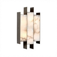 Lampe murale en marbre nuageux de style italien, lumière chaude à spectre complet LED pour chambres à coucher, salons, salles à manger, couloirs