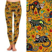 Leggings imprimés colorés en forme de cœur, motif cercle, couleurs vives, pour filles, pour le yoga, la gym, le sport, le fitness, taille haute