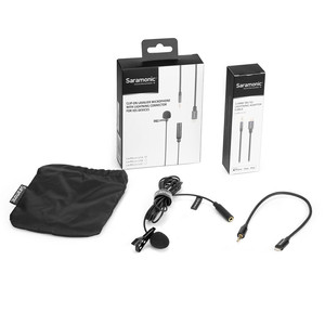 Saramonic LavMicro U1A ไมโครโฟนลาวาเลียร์,ไมโครโฟนมืออาชีพแบบหนีบกับไมค์สำหรับการสัมภาษณ์บันทึกเสียง <span class=keywords><strong>iPhone</strong></span> สมาร์ทโฟน - Product Image 5