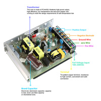 Alimentation AC-DC 72W 5V 12V 15V 24V 27V 48V, transformateur de source d'alimentation à découpage avec efficacité de 88%