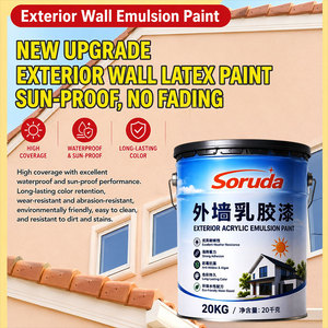 Pintura de Látex para Exteriores de Primera Calidad para Decoración de Edificios, Revestimiento Acrílico Resistente al Agua y a la Intemperie - Product Image 4