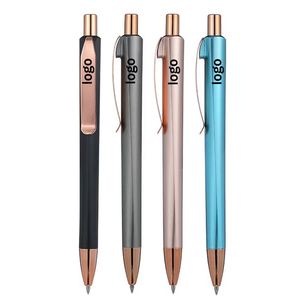 Customized Simple Advertising Event Gift Business Office Promotion Medium Oil Press Gel Pen with Logo Printing <b>Plastic</b> Pen - Product Image 1