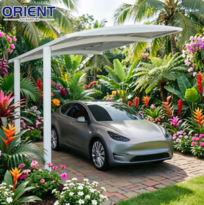 Abri de voiture en aluminium anti-corrosion ORIENT, robuste, pour plusieurs véhicules, abri extérieur pour villa - Product Image 1