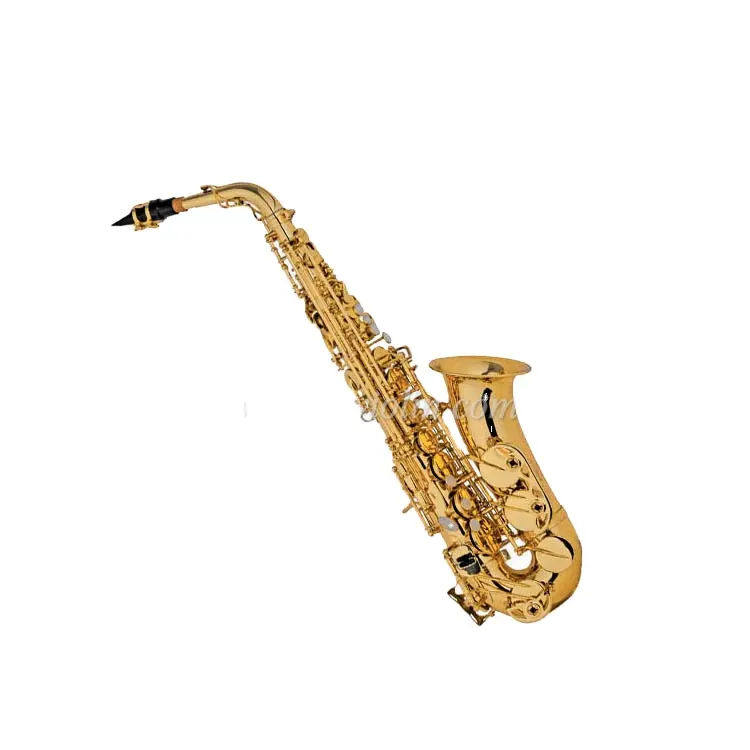 Latão Lacado Saxofone alto Com Caso Premium (SP1013G)