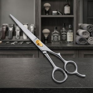 Ciseaux de coiffure professionnels en acier inoxydable à pointe affûtée pour droitiers, à long manche - Product Image 3