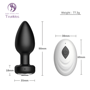 Remote Kontrol Nirkabel Mini <span class=keywords><strong>Vibrator</strong></span> <span class=keywords><strong>Anal</strong></span> <span class=keywords><strong>Plug</strong></span> Mainan Seks <span class=keywords><strong>Anal</strong></span> Dewasa 10-frekuensi Getaran USB Pin Isi Ulang Butt <span class=keywords><strong>Plug</strong></span> - Product Image 2