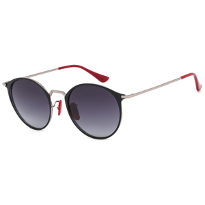 Gafas de sol redondas con montura completa, lentes marrones degradados, protección solar unisex para adultos, protección UV 100% - Product Image 6