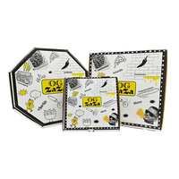Boîtes à pizza ondulées personnalisées 10 12 14 16 18 pouces, gaufrage de 2mm d'épaisseur isolé, impression d'emballages élégants