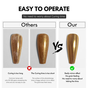 FZANEST Hema Tpo Free Gel <span class=keywords><strong>Top</strong></span> <span class=keywords><strong>Coat</strong></span> <span class=keywords><strong>pour</strong></span> Chrome Nail Powder <span class=keywords><strong>Effet</strong></span> <span class=keywords><strong>Miroir</strong></span> Nail Art Chrome Base Gel Vernis À Ongles DIY Home Salon Used - Product Image 3