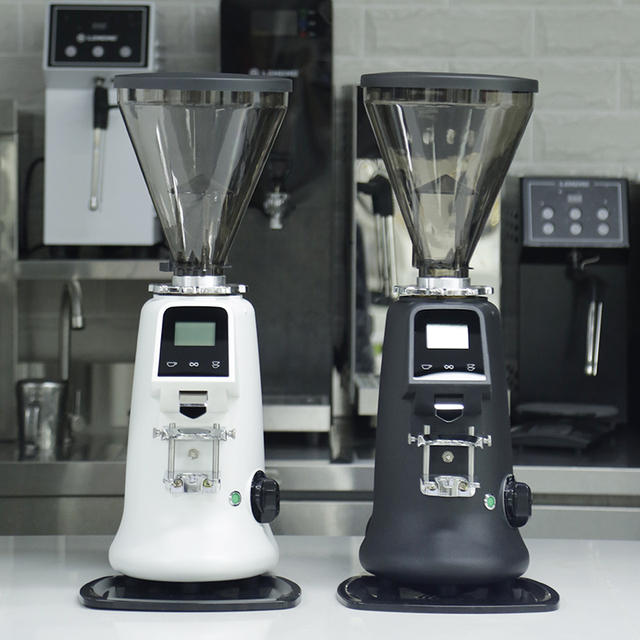 Professional Commercial Industrial Stainless Steel Automatic Electric Espresso Bean Coffee Grinder LED Touch Screen Outdoor Car