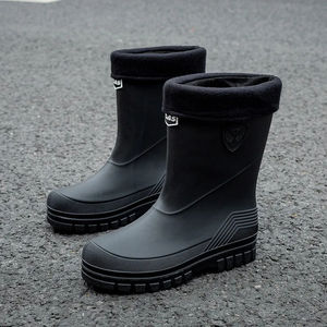 여성용 PVC 디자이너 레인 부츠 방수 미끄럼 방지 유행 고무 신발 도매 여성과 여성을위한 - Product Image 5