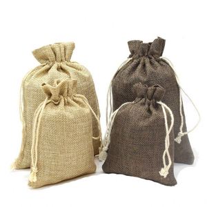Promotional Reusable Fashion <b>Drawstring</b> Jute <b>Pouch</b> Bag with Customized Logo Jewelry Packing Eco-Friendly Small Size Gift Bag - Product Image 6