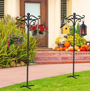 Crochet de berger robuste réglable avec poteau d'alimentation à deux côtés pour ornement de jardin utilisé dans la lanterne de panier de fleurs suspendue - Product Image 2