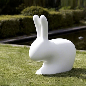 Siège de loisirs en fibre de verre, mobilier d'exposition pour centres commerciaux et parcs, modèle Ms-026, tabouret créatif en forme de lapin pour la maison, fabricant personnalisable - Product Image 4