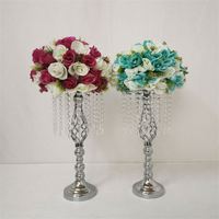 IMUWEN Vase à fleurs en fer de 51 cm de haut, support torsadé exquis, doré/argenté, centre de table de mariage pour la décoration intérieure