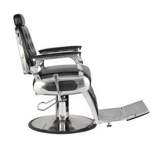 Ghế cắt tóc cổ điển màu xám, ghế salon phổ biến dành cho tiệm cắt tóc, nội thất salon bền chắc với bơm chịu lực lớn - Product Image 3
