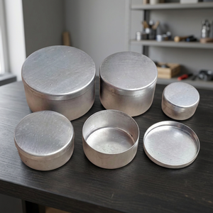 Recipientes de aluminio para medir la humedad del suelo con tapas herméticas para pruebas de secado en horno de laboratorio geotécnico - Product Image 1